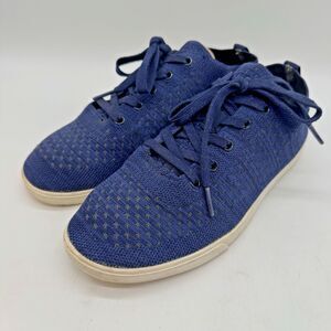 Suavs The Zilker Navy Blue Knit Travel Sneakers Mens 6 Womens 8 Lace Up Packable